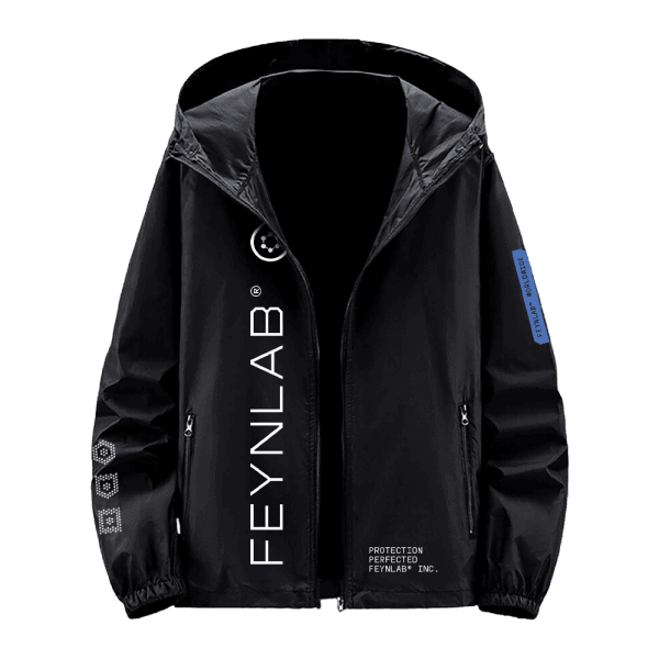 Černá lehká bunda FEYNLAB pro detailery zepředu