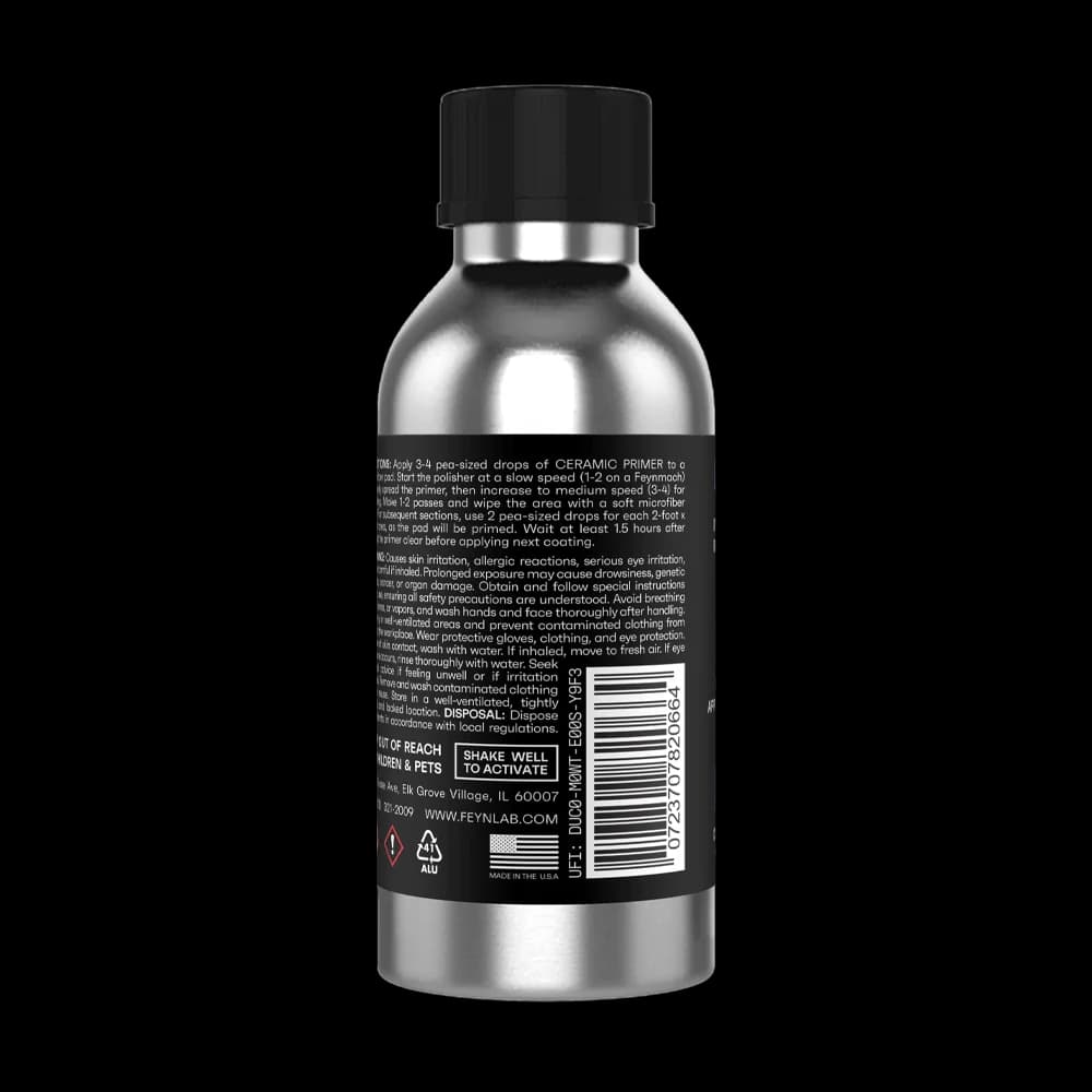 Zadní etiketa s návodem pro FEYNLAB Ceramic Primer