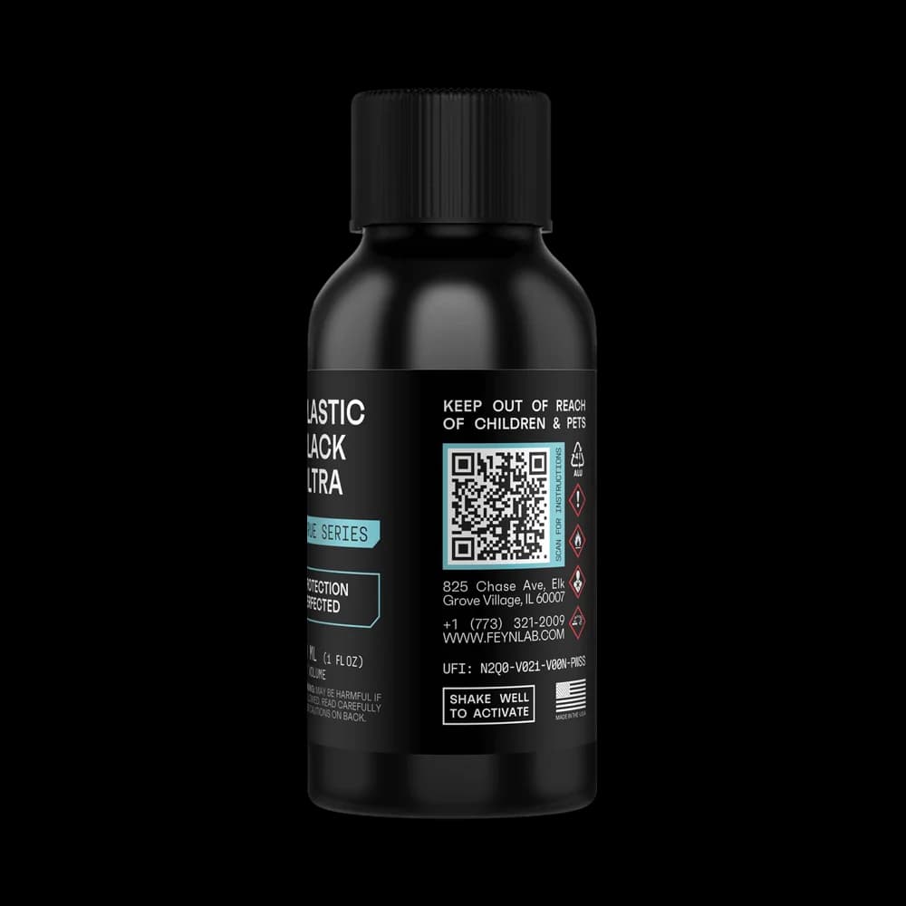Zadní etiketa FEYNLAB Plastic Black Ultra