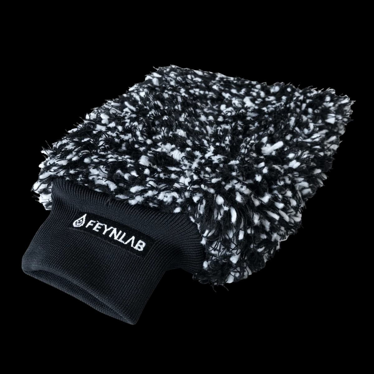 Černobílá prémiová mycí rukavice FEYNLAB Plush Wash Mitt z korejského mikrovlákna